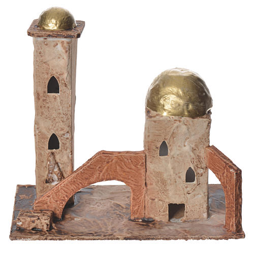 Minarete dorado para belén 18x19x11 cm