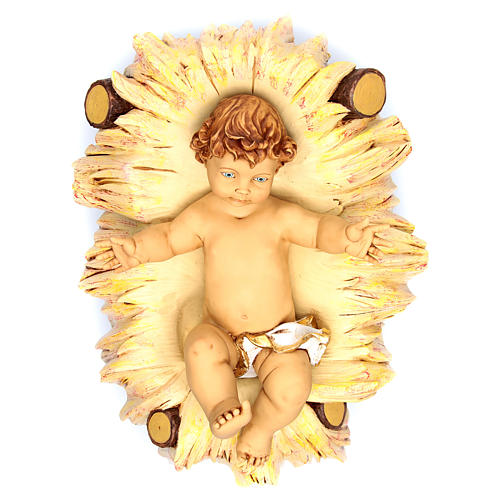 Niño Jesús 125 cm. con cuna resina Fontanini