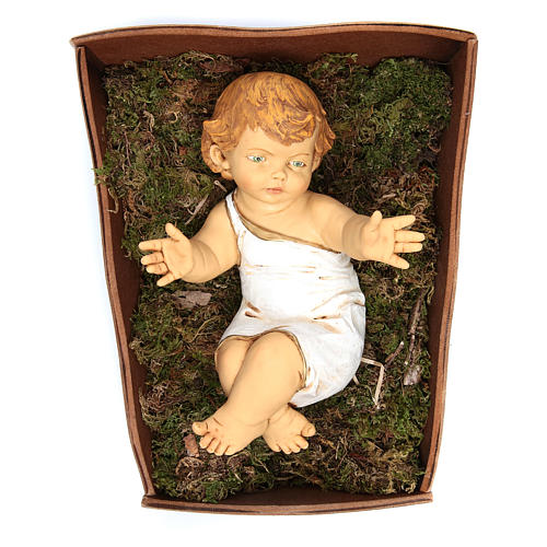 Niño Jesús Fontanini 85 cm. cuna madera